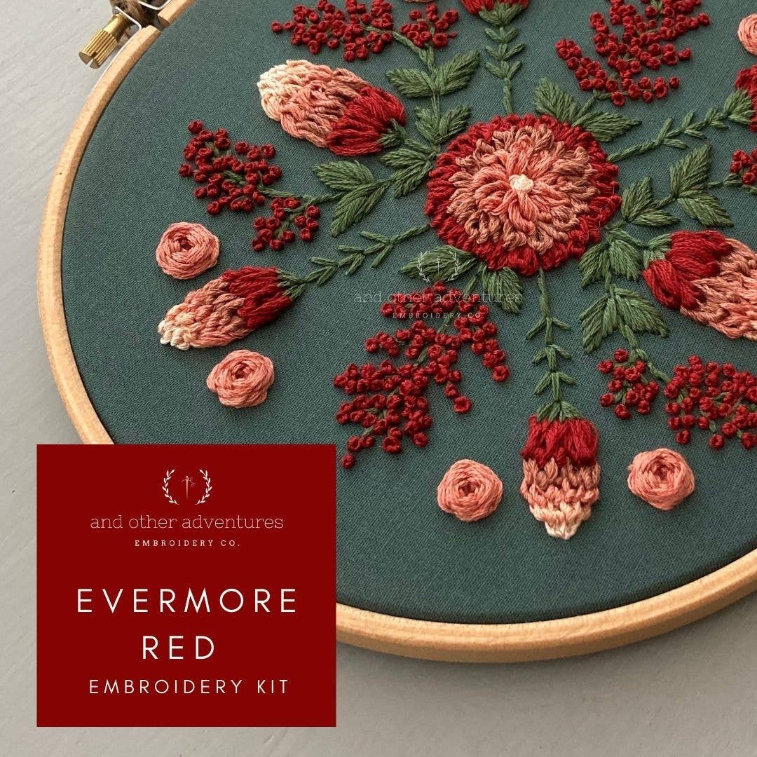 Embroidery Kit - Evermore Red