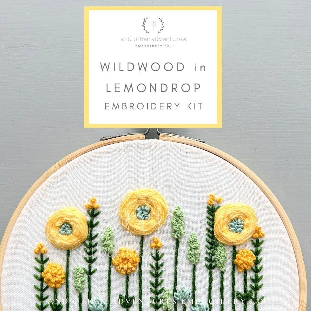 Hand Embroidery Kit - Wildwood in Lemondrop