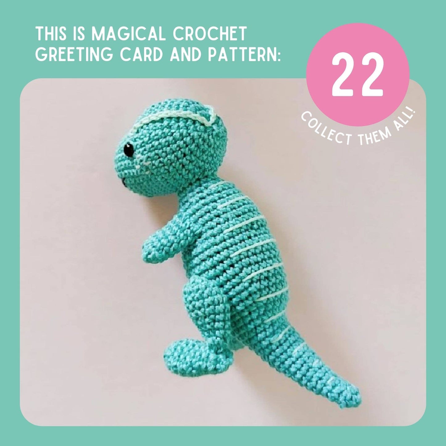 Birthday Card & Dinosaur Crochet Pattern
