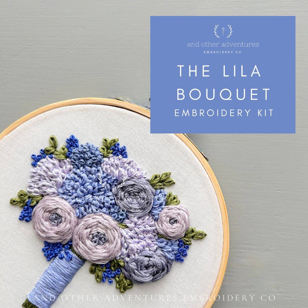 Hand Embroidery Kit - The Lila Bouquet