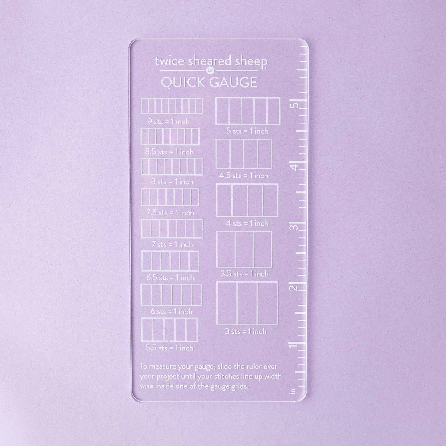 White Quick Gauge Ruler