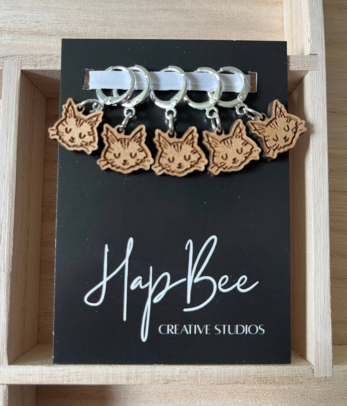 HERE KITTY KITTY Stitch Marker set