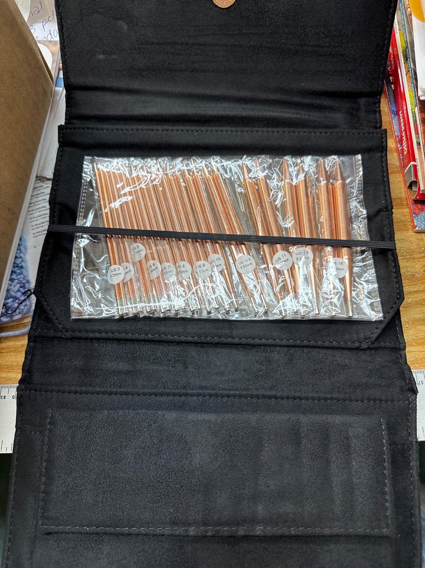 LYKKE Cypra Interchangeable Circular Copper 5" Knitting Needle Set