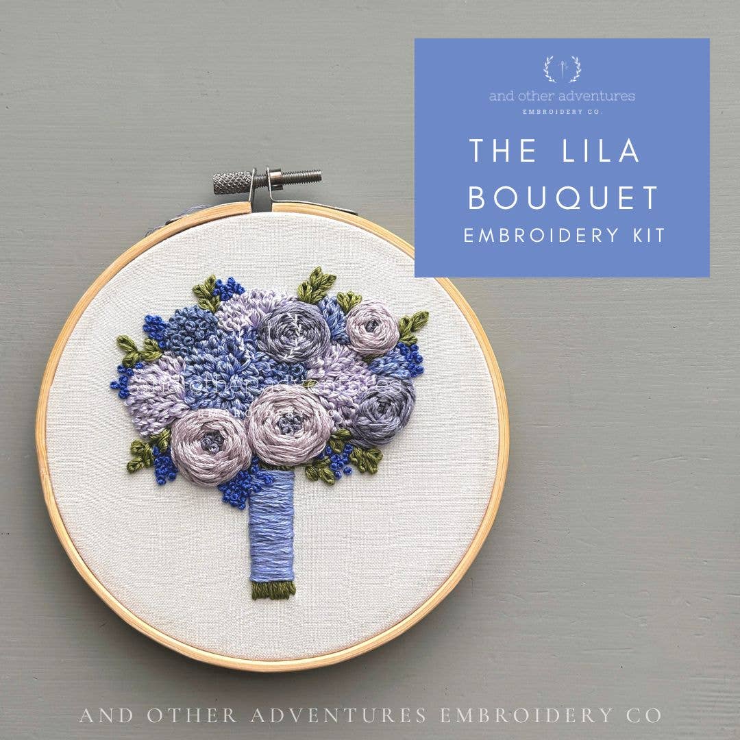 Hand Embroidery Kit - The Lila Bouquet