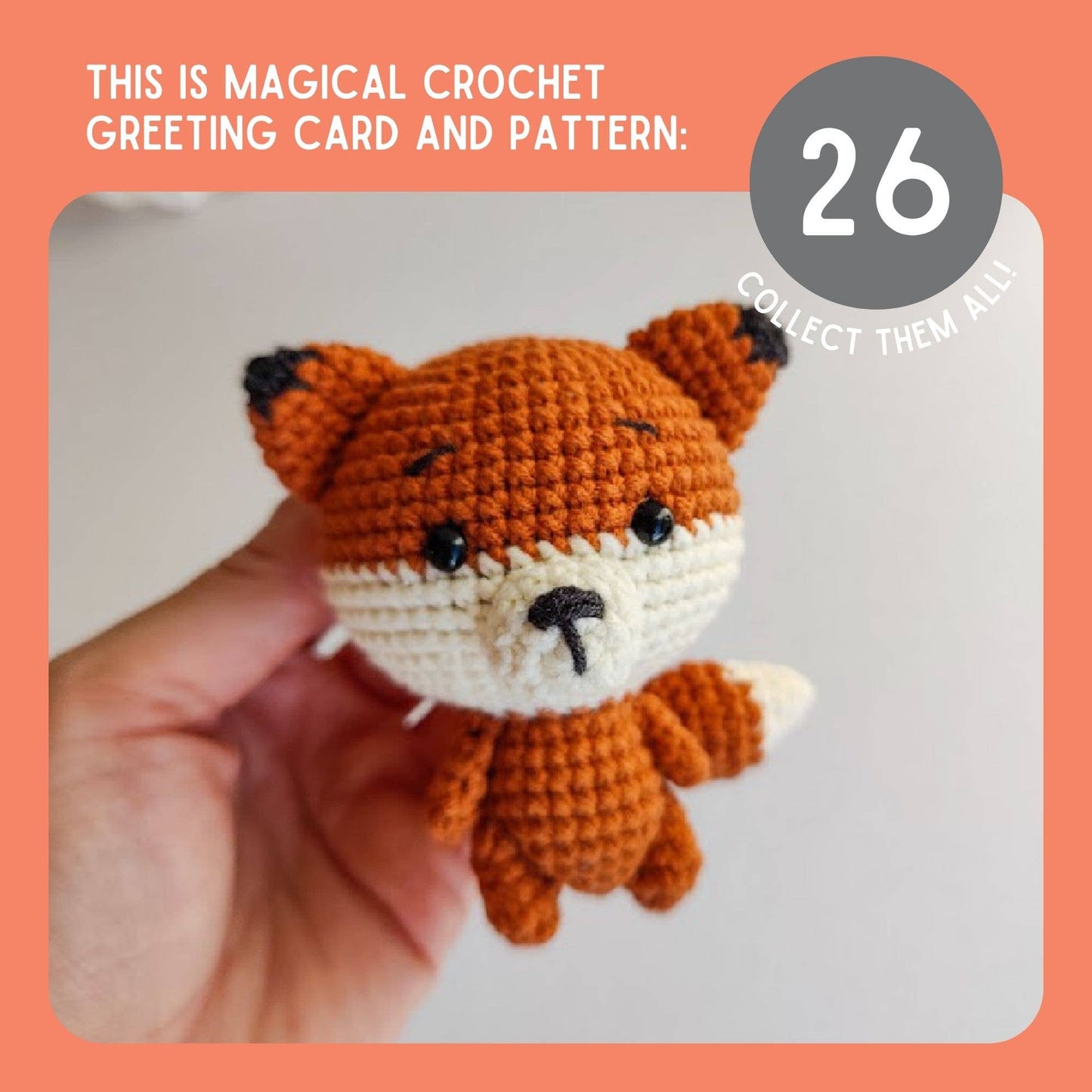 Birthday Card & Fox Crochet Pattern