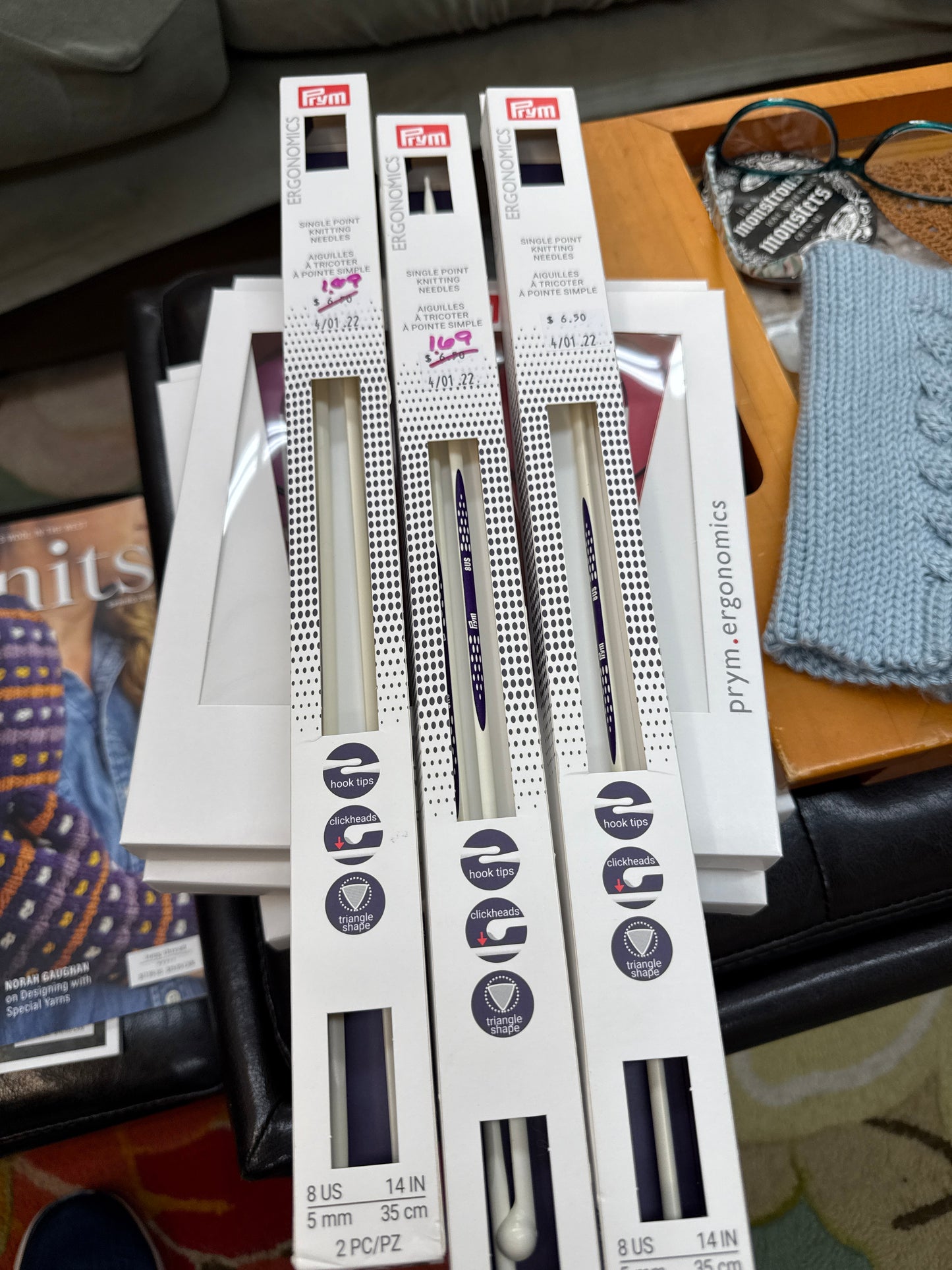 Prym Single Point Knitting Needles US 8 (5mm)