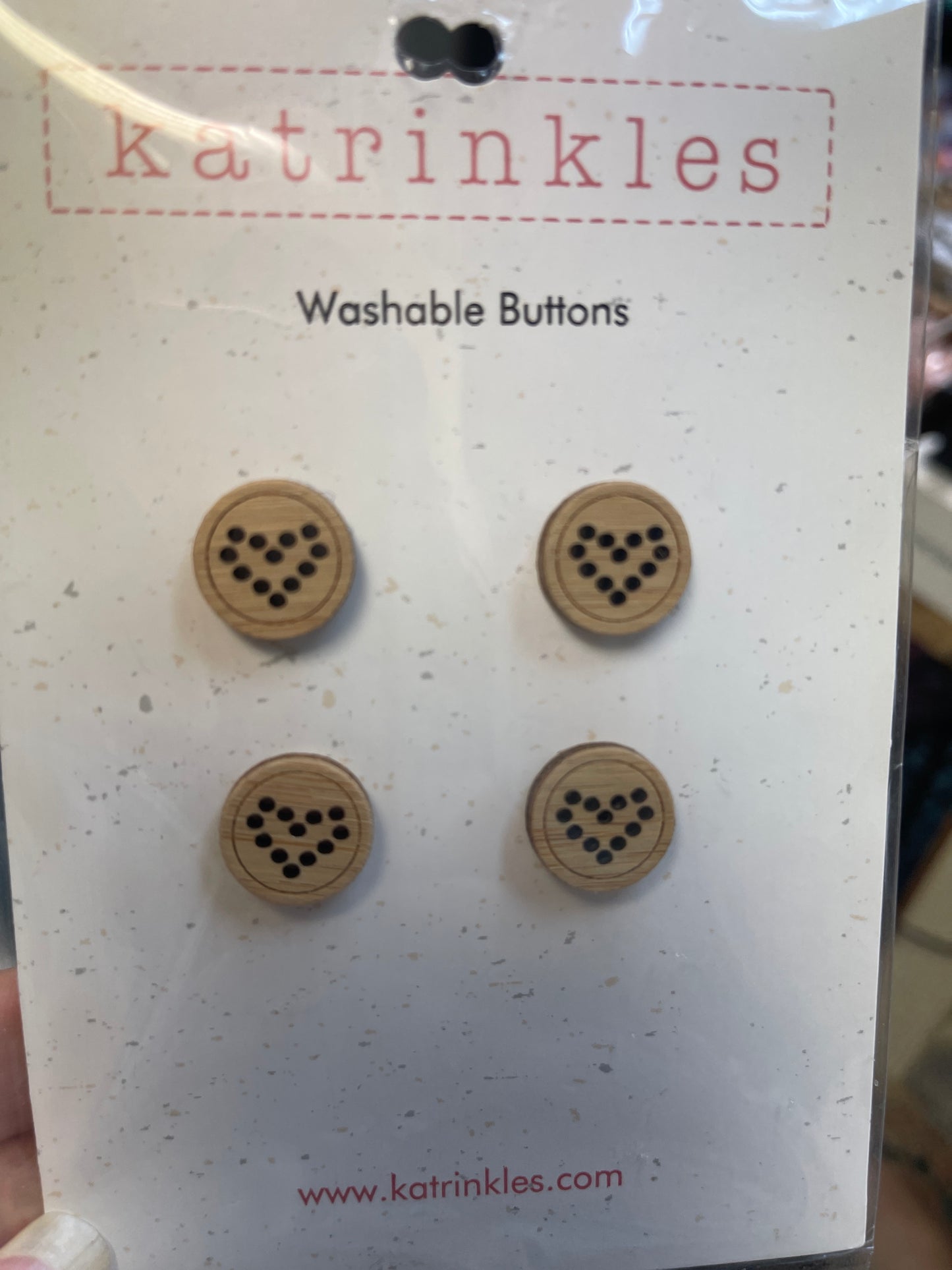 Katrinkles Washable Heart buttons