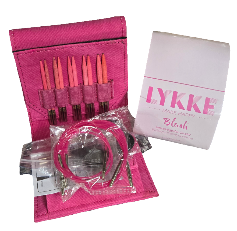 LYKKE Blush Interchangable Circular Birchwood 3.5" Knitting Needle Set