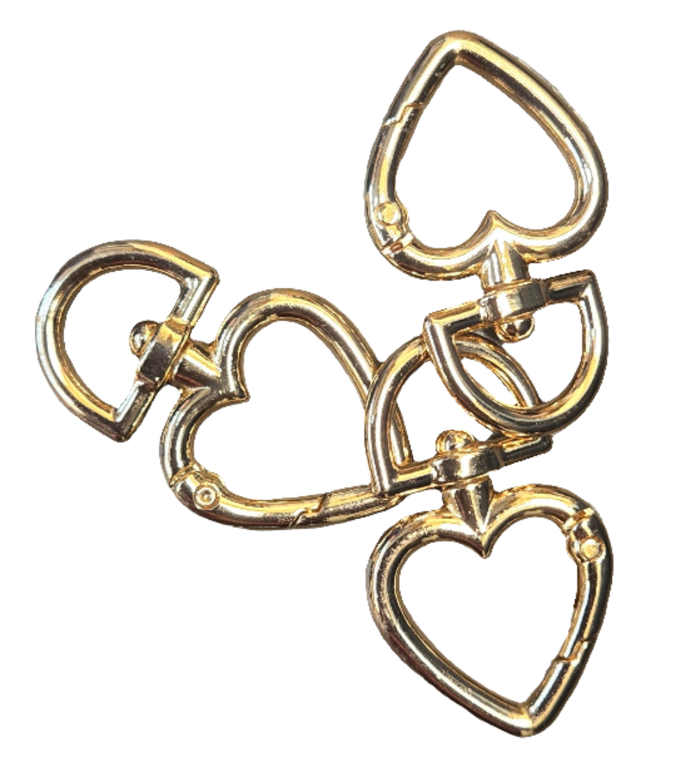 3/4 inch Heart Swivel Clasps