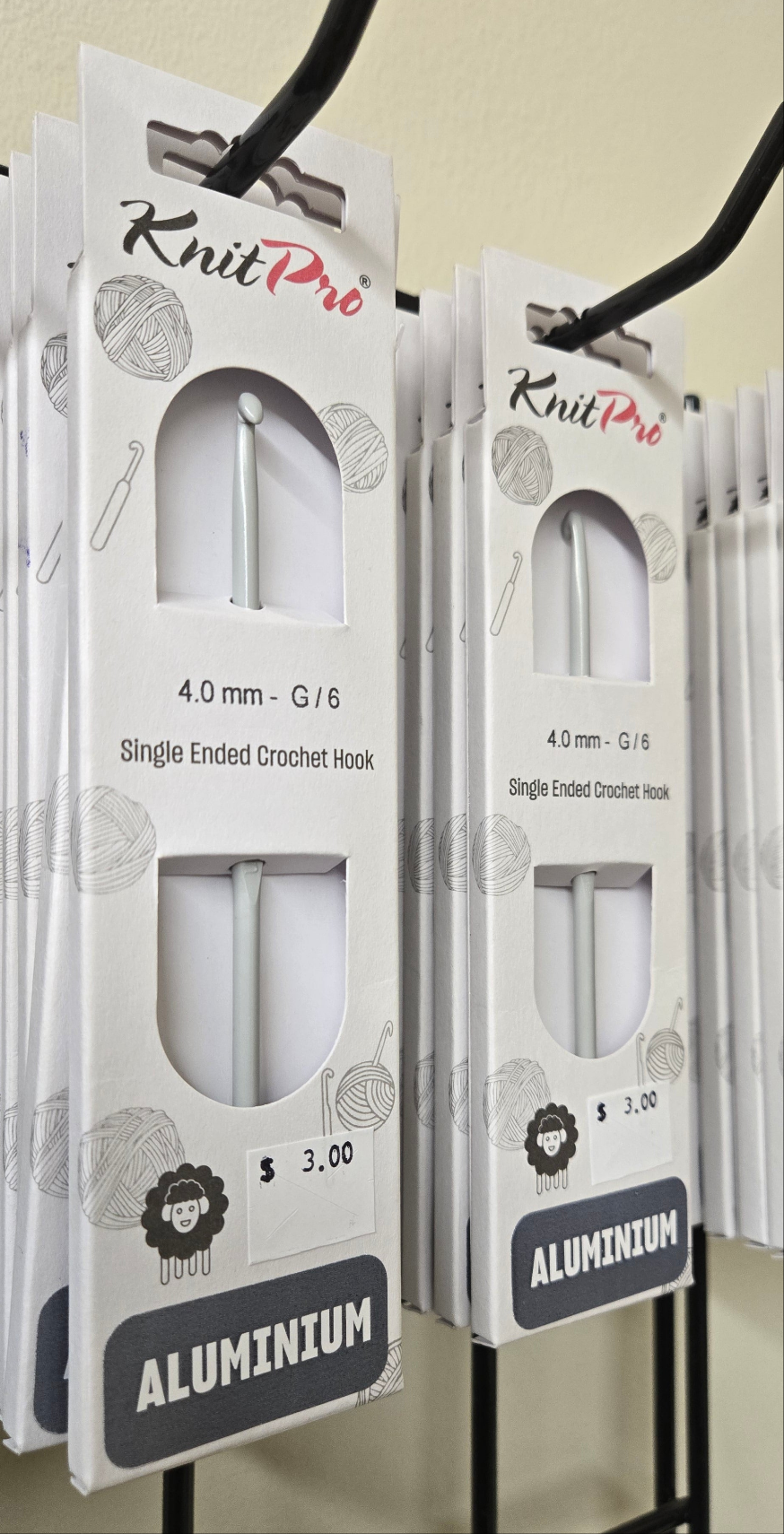 KnitPro Aluminum Single Ended Crochet Hook