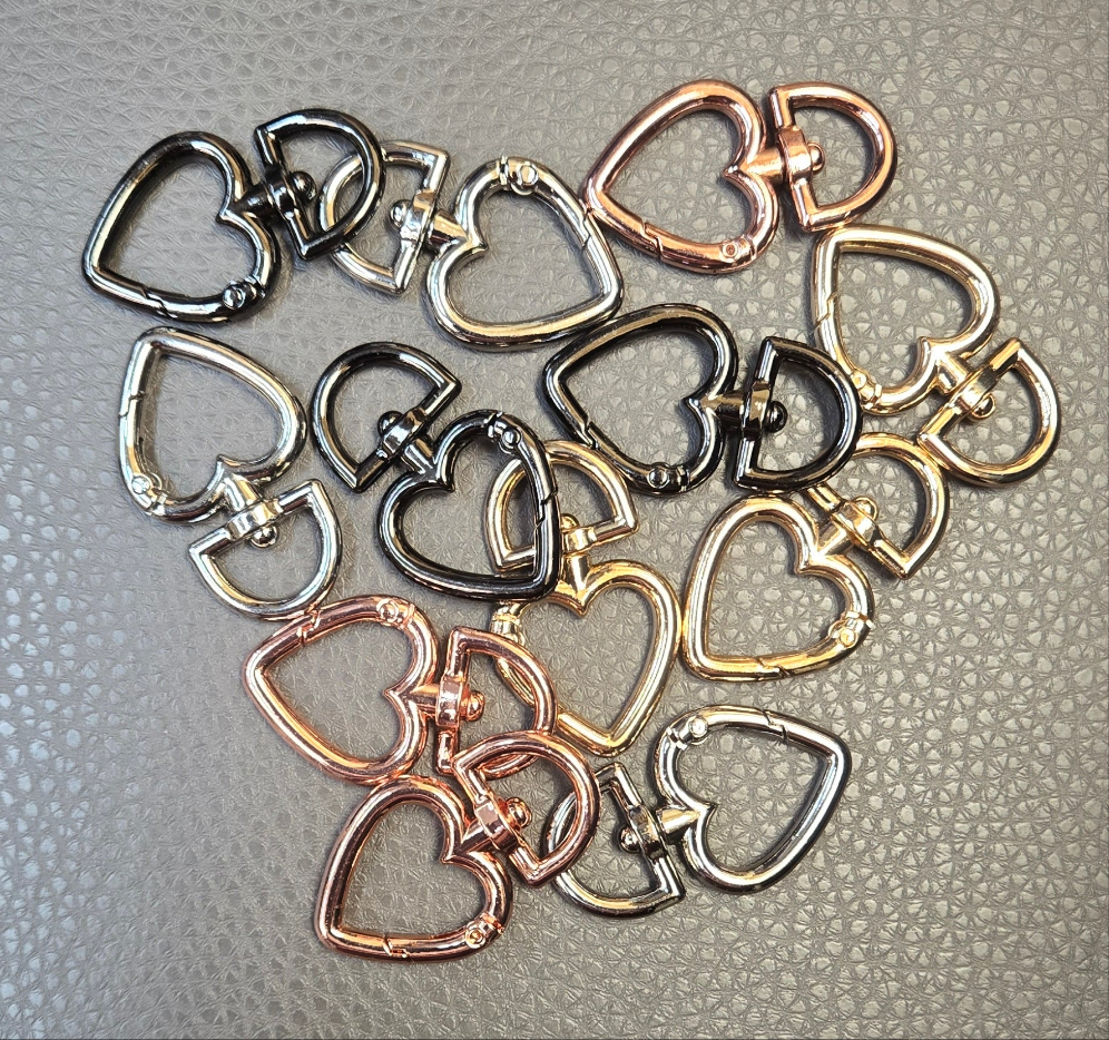 3/4 inch Heart Swivel Clasps