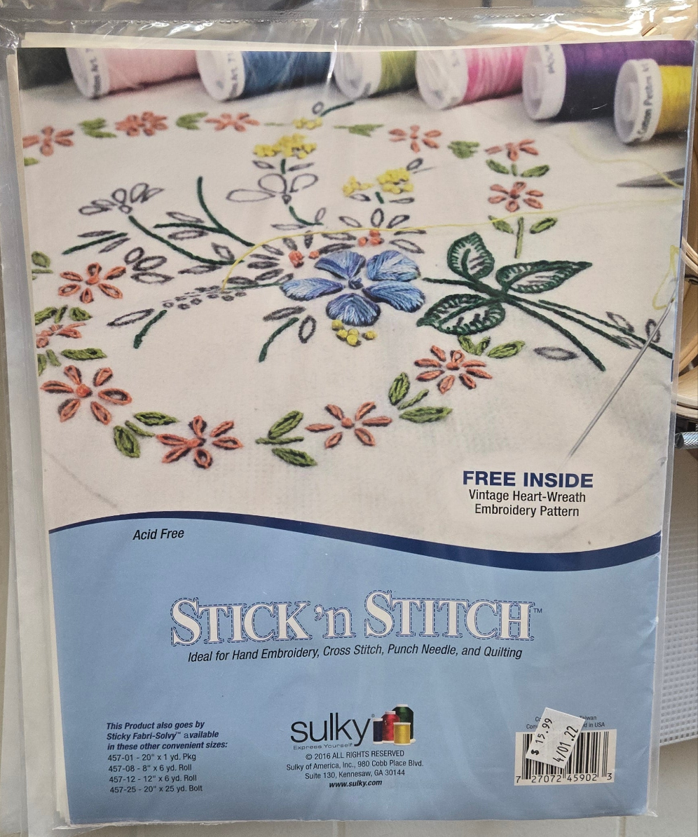 Printable Stick ‘n Stitch