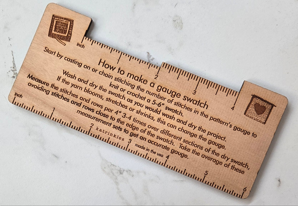 Katrinkles Wooden Gauge Ruler