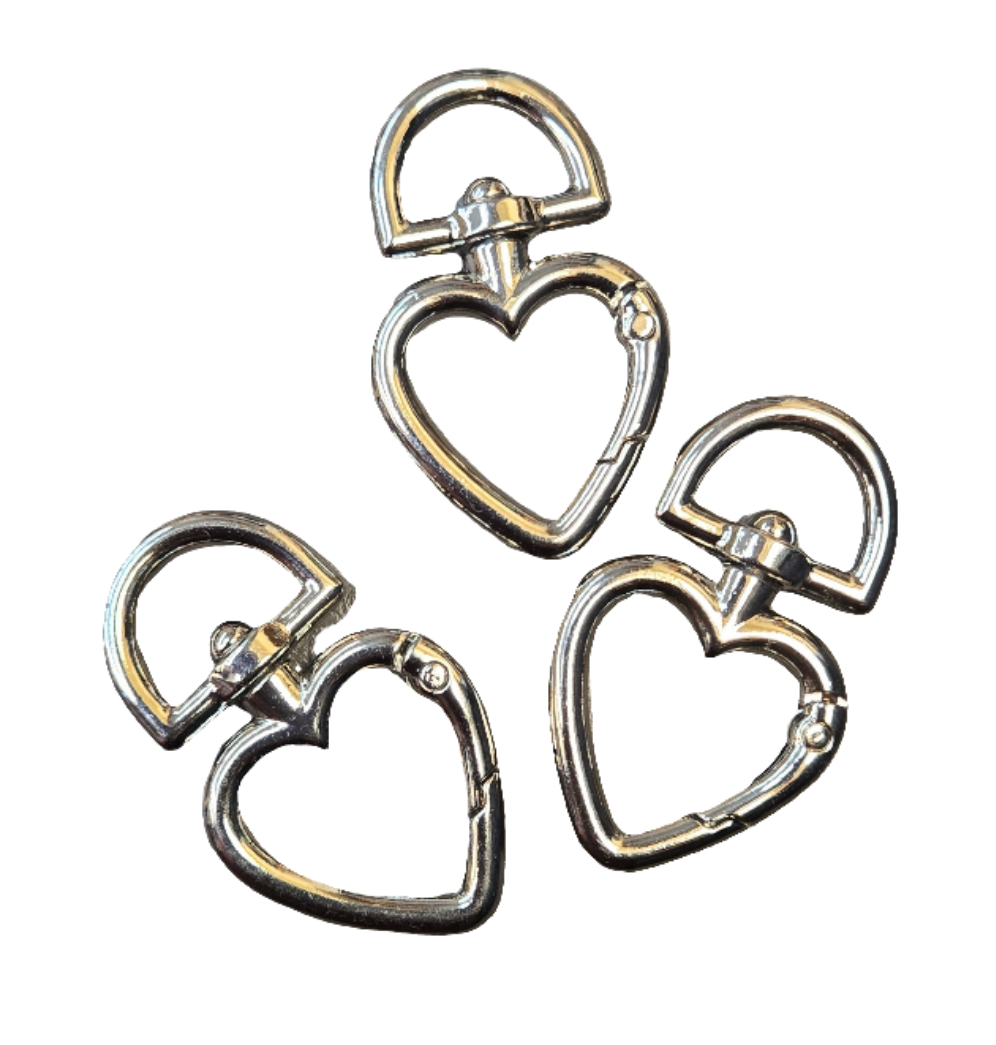 3/4 inch Heart Swivel Clasps