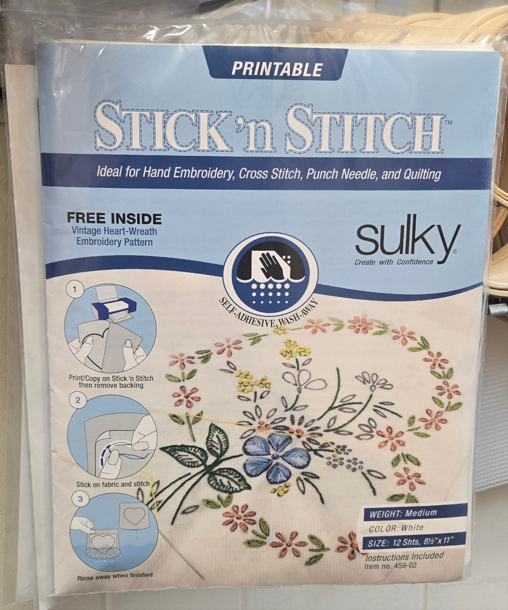 Printable Stick ‘n Stitch