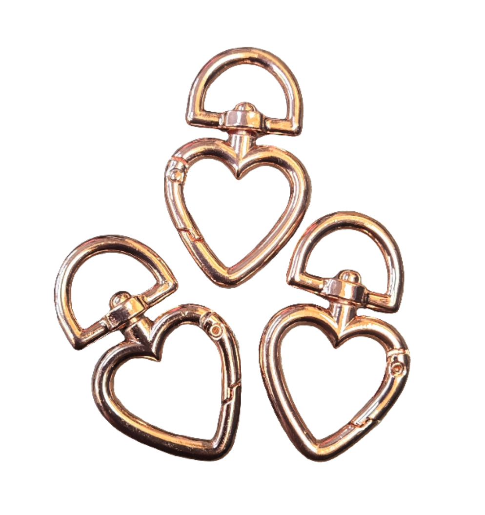 3/4 inch Heart Swivel Clasps