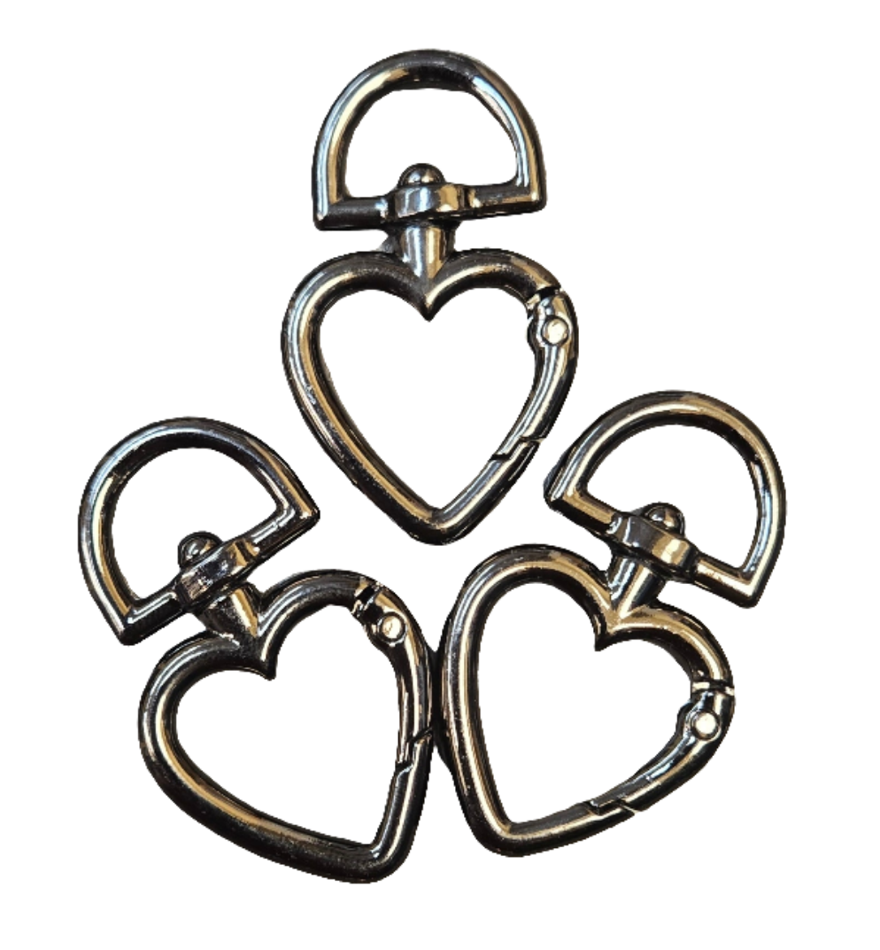 3/4 inch Heart Swivel Clasps