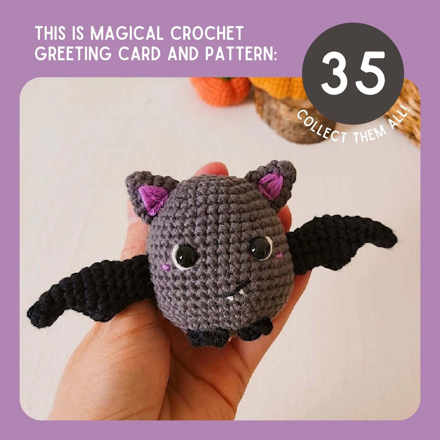 Everyday Card & Bat Crochet Pattern