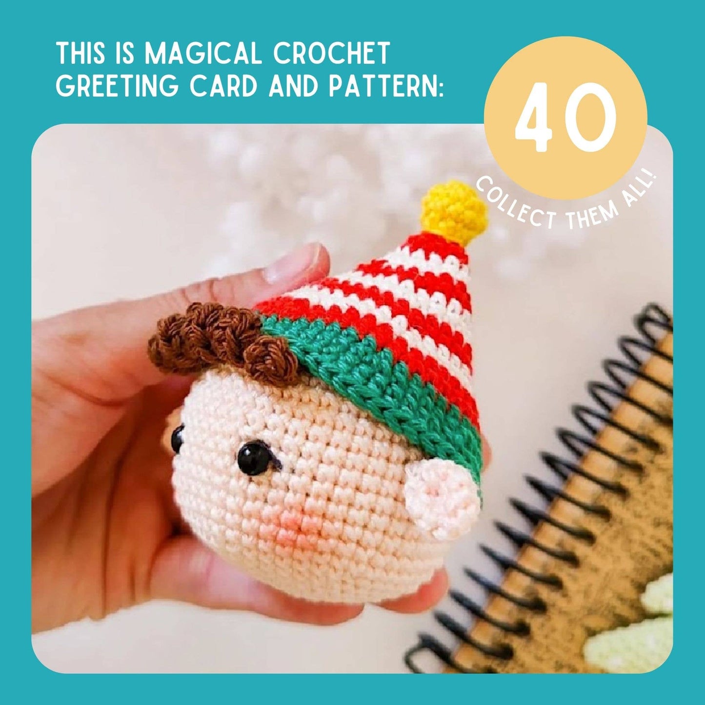 Christmas Card & Elf Crochet Pattern