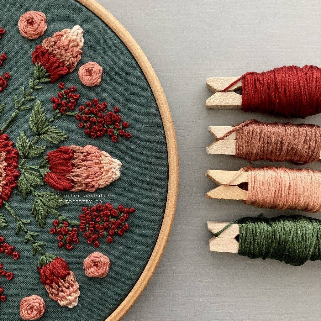 Embroidery Kit - Evermore Red