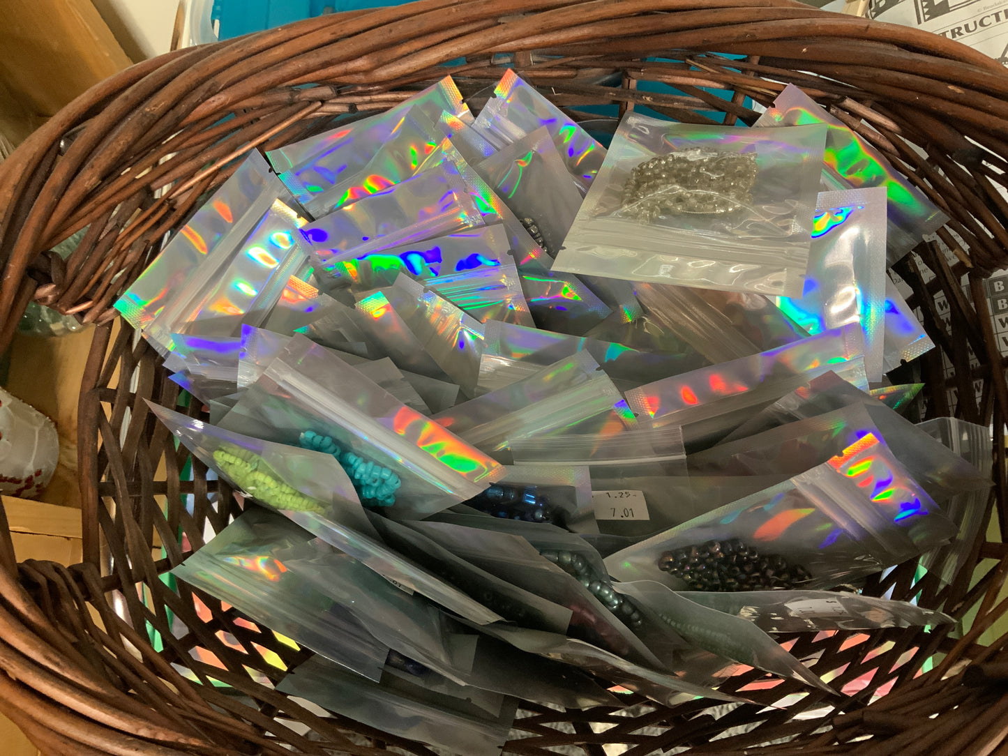 Assorted bagged Beads