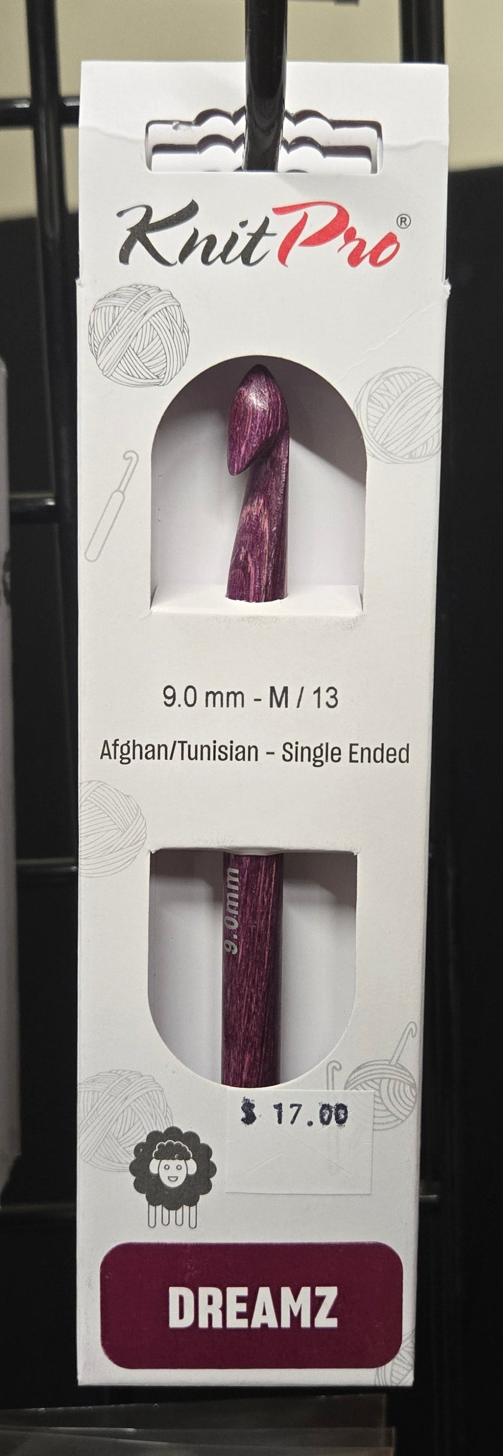 KnitPro Dreamz Wooden Single Ended Afghan/Tunisian Crochet Hooks