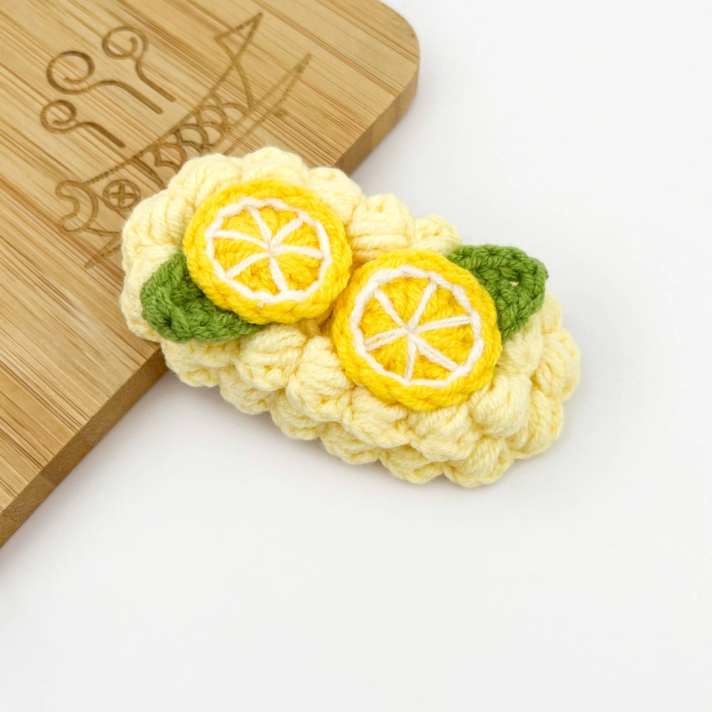 Handmade Crochet Fruit Hair Clips, Yarn Knitted Hair Barrett
