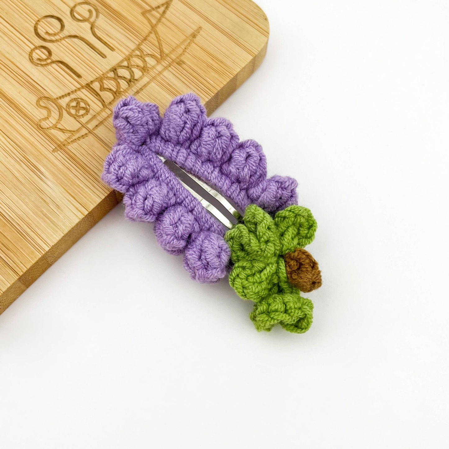 Handmade Crochet Fruit Hair Clips, Yarn Knitted Hair Barrett