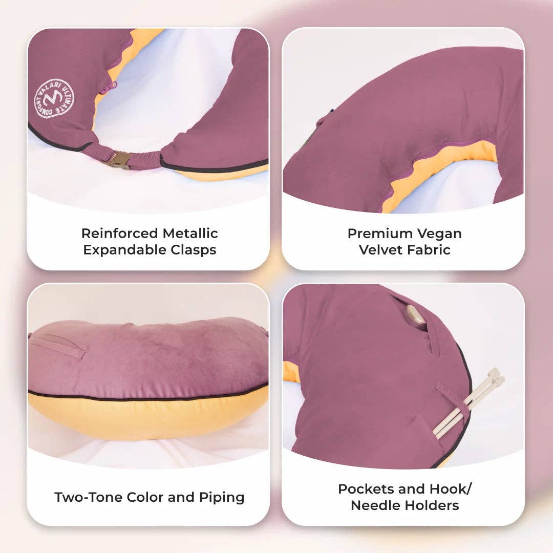 Velvet Purple/Orange Maker's Pillow