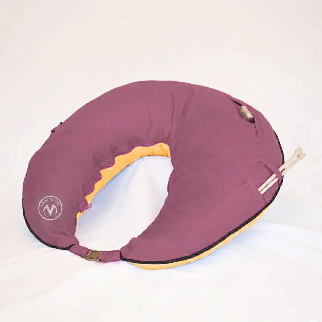 Crafteaze Velvet Purple/Orange Maker's Pillow