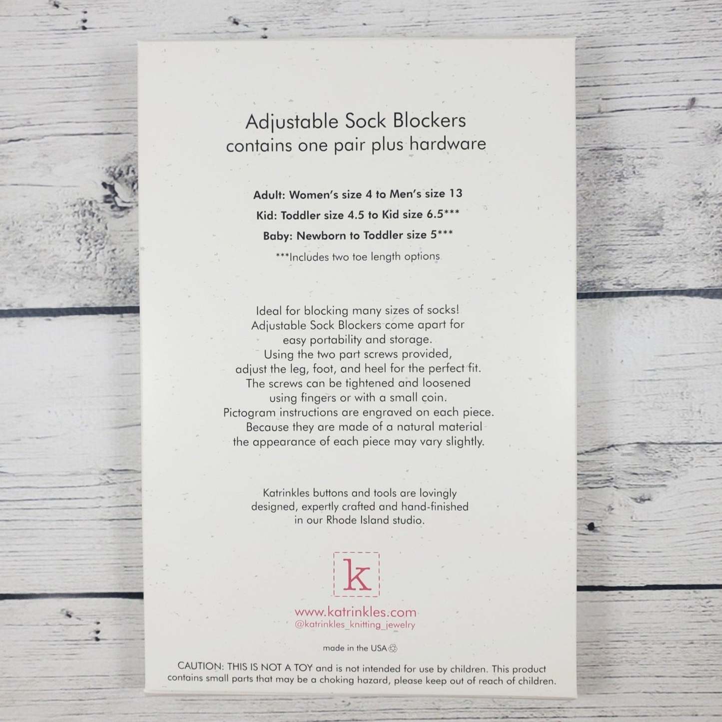 Katrinkles Adjustable Sock Blockers - Pair