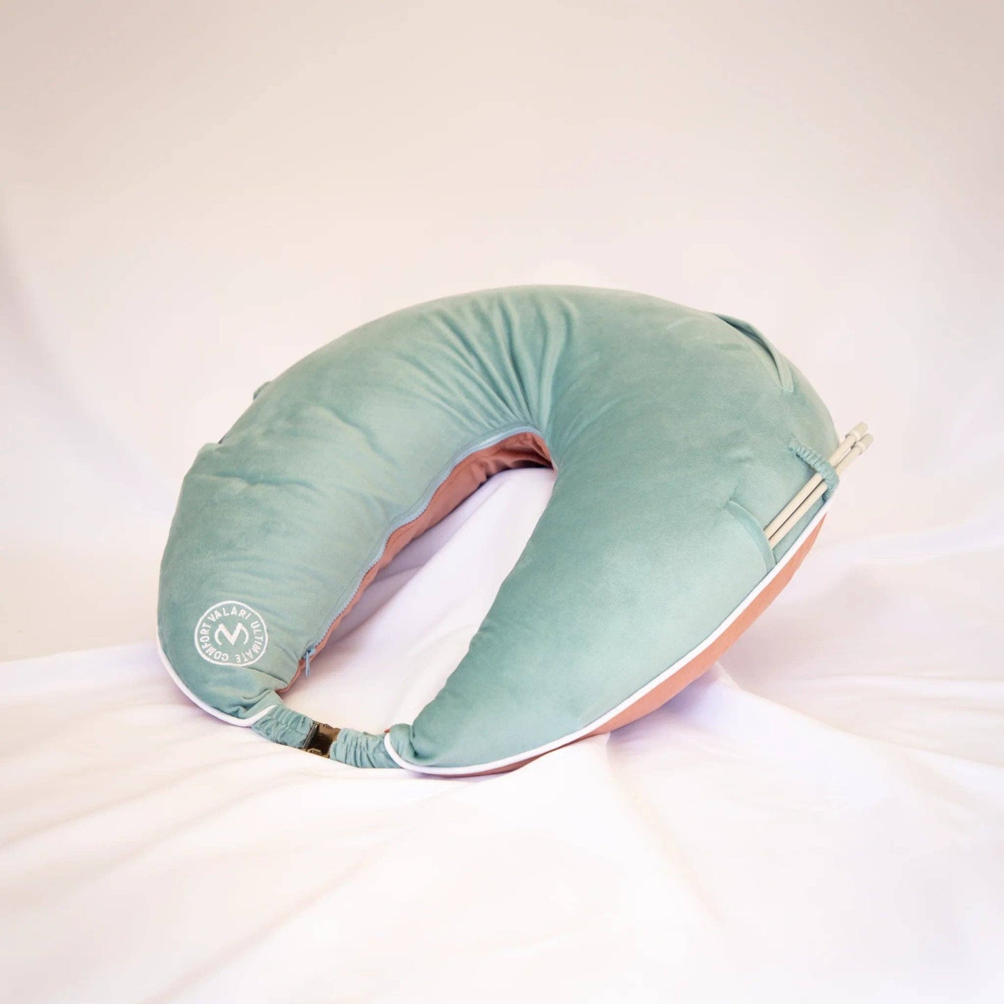 Velvet Green/Peach Maker's Pillow