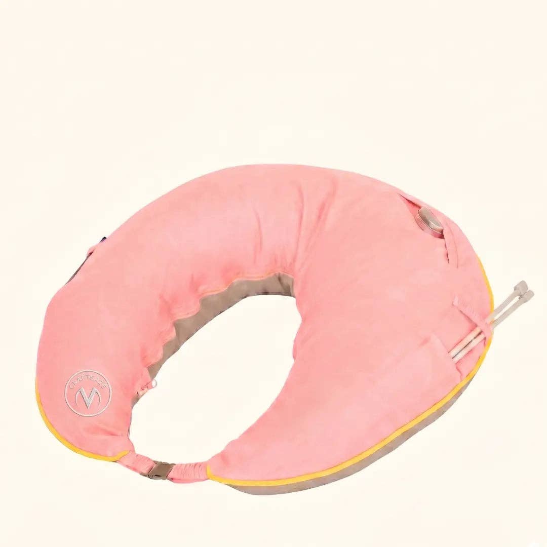 Crafteaze Velvet Peach/Khaki Maker's Pillow
