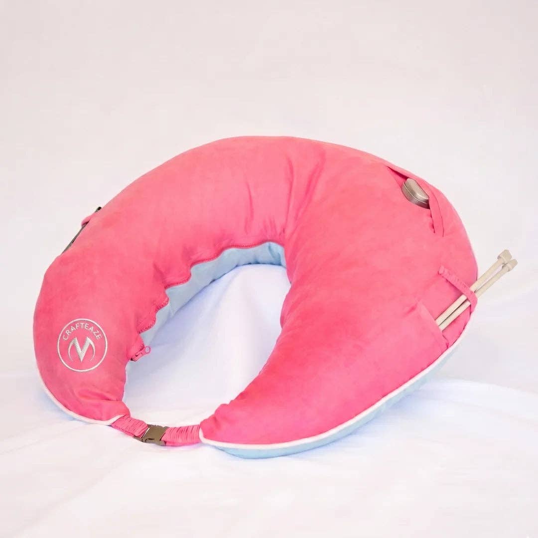 Crafteaze Suede Hot Pink/Blue Maker's Pillow