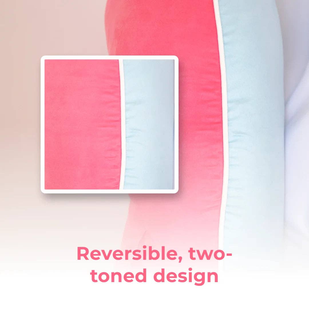 Suede Hot Pink/Blue Maker's Pillow