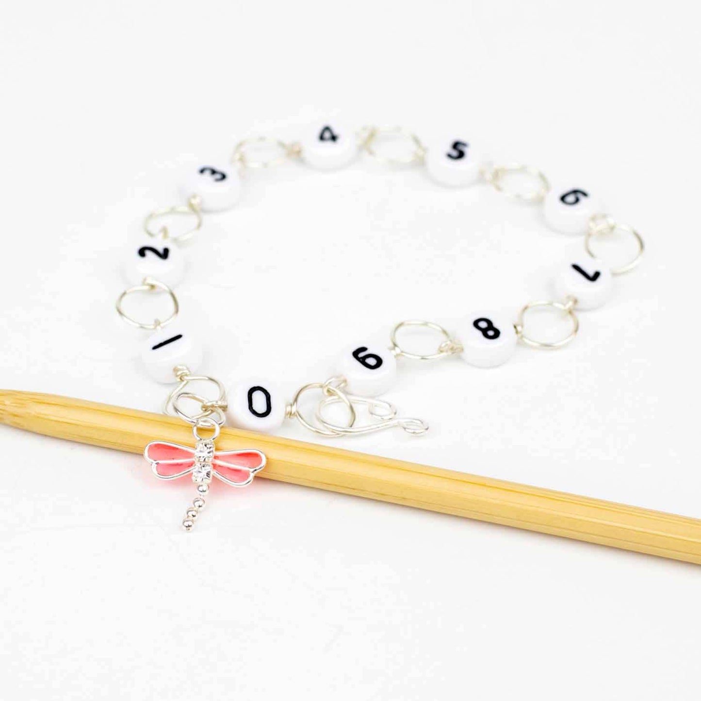 Pink Dragonfly Circle Chain Row Counter