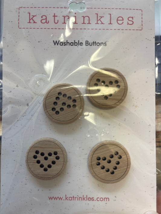 Katrinkles Washable heart buttons