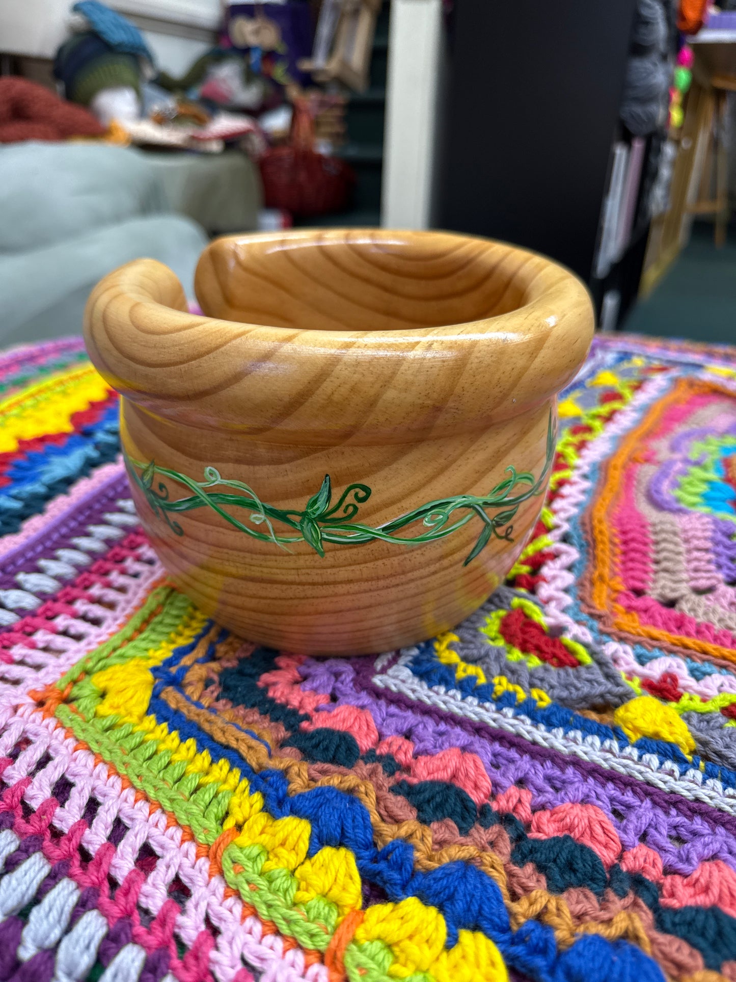 Painted Pine Yarn Bowl