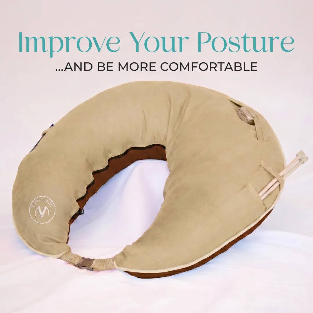 Crafteaze Velvet Bronze/Mahogany Maker's Pillow