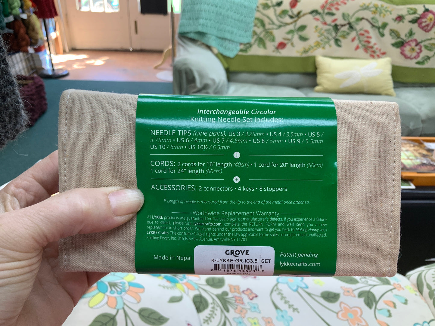 Lykke bamboo interchangable knitting set 3.5” needles
