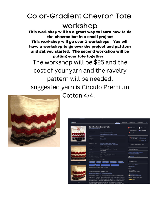 Color-Gradient Chevron Tote Workshop
