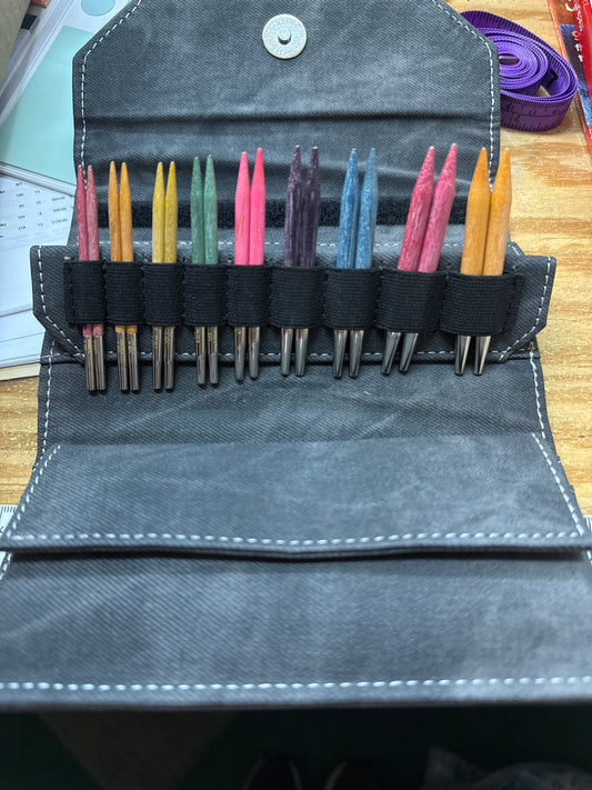 LYKKE Colour Interchangeable Circular Birchwood 3.5" Knitting Needle Set
