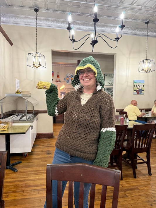 Crochet Duck sweater workshop