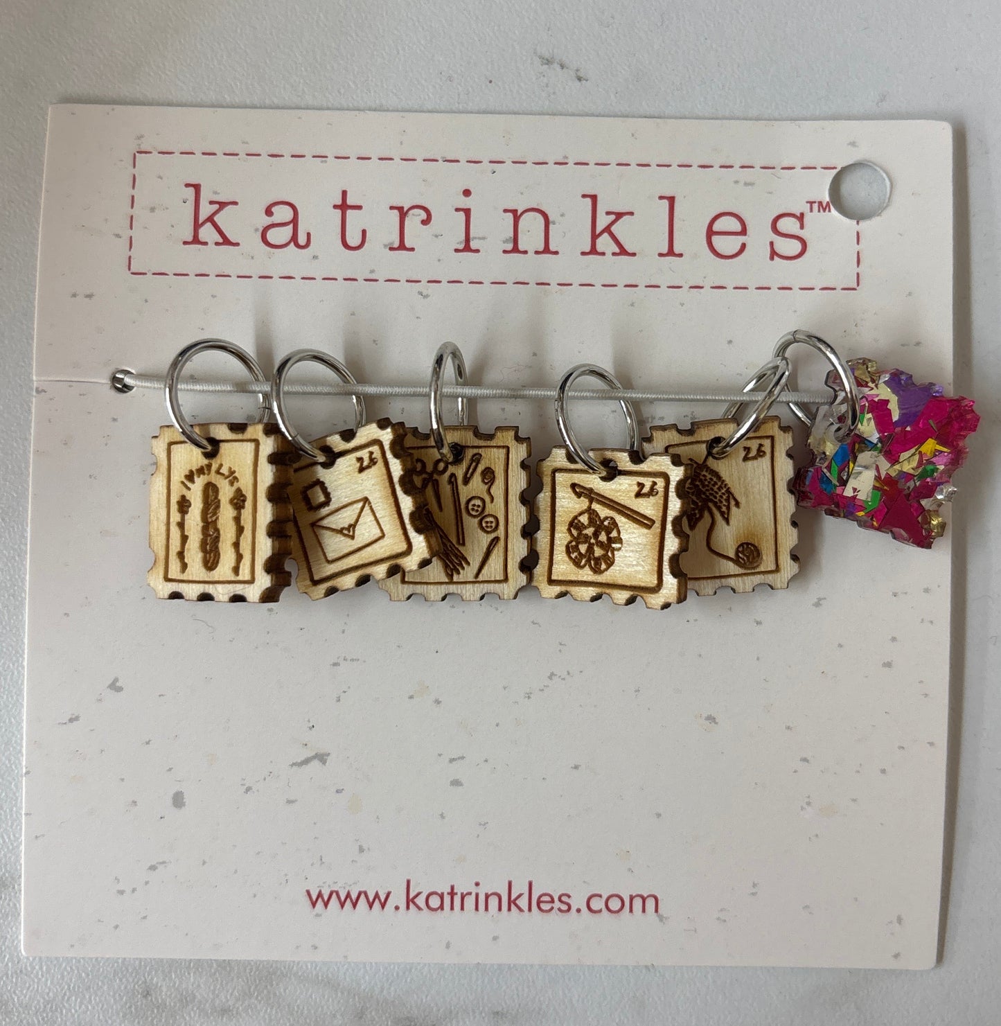 Katrinkles Local Yarn Store Day Stitch Markers