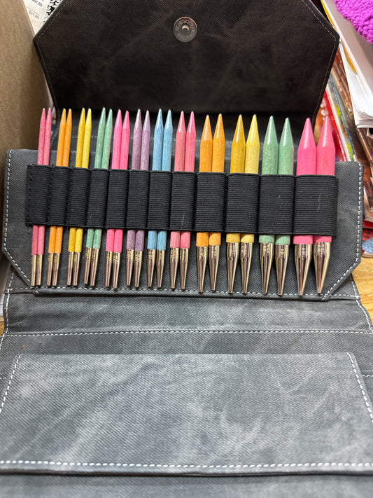 LYKKE Colour Interchangeable Circular Birchwood 5" Knitting Needle Set