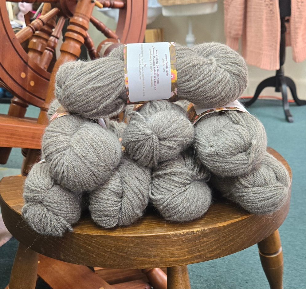 Dresow Family Farm Natural Colored DK Weight Yarn Cormo/Angora Rabbit/A Little VM
