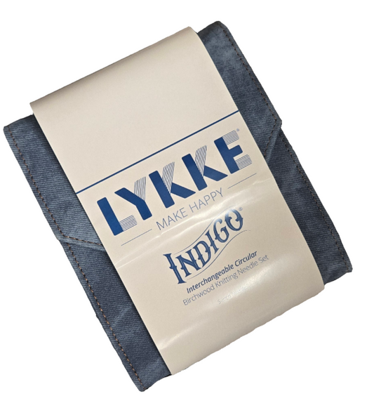 LYKKE Indigo Interchangeable Circular Birchwood 5" Knitting Needle Set