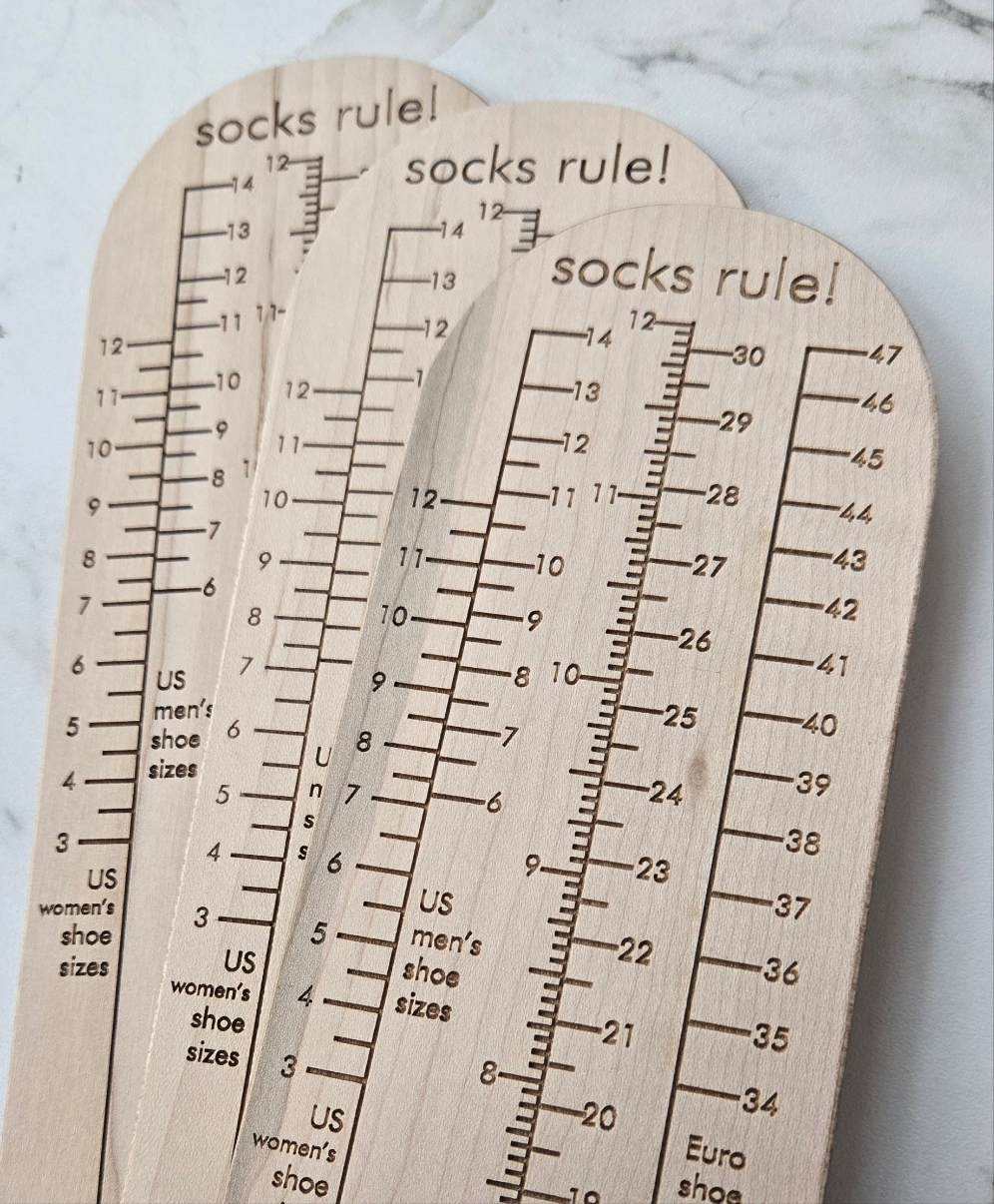 Katrinkles Wooden Adult Sock Ruler