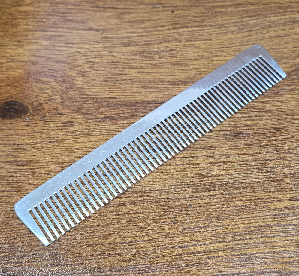 Swedish Crown Aluminum Comb