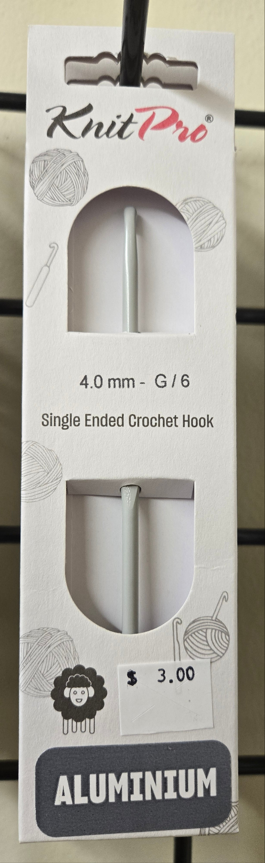 KnitPro Aluminum Single Ended Crochet Hook